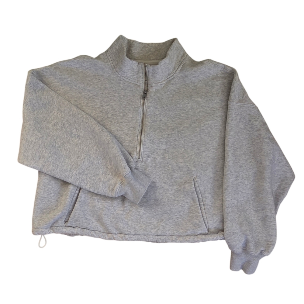 Abercrombie & Fitch Woman's Gray Quarter-Zip Sweatshirt XL